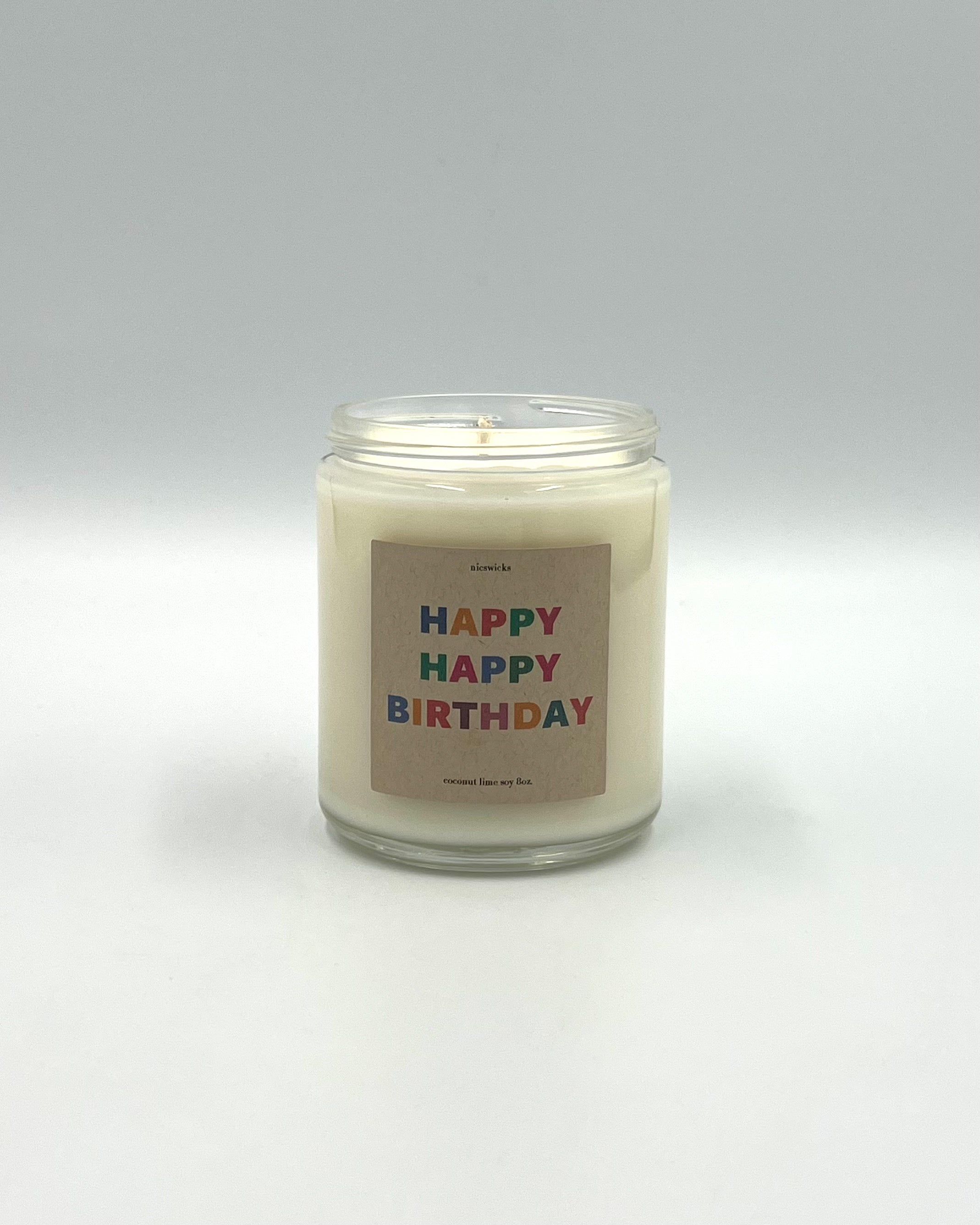 Candle - Happy Happy Birthday 8oz - 0