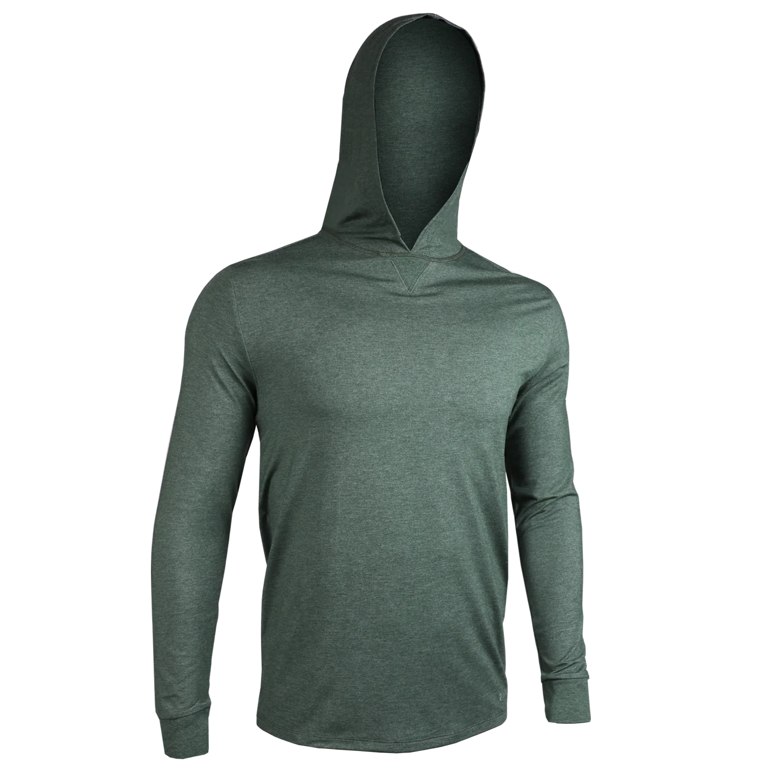 Buy heathered-forest-green 2Undr Luxe Long Sleeve Hooded Tee