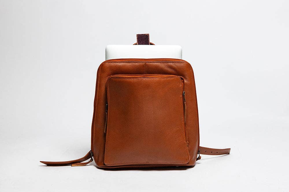 Hides Tech Leather Backpack: Small / Black