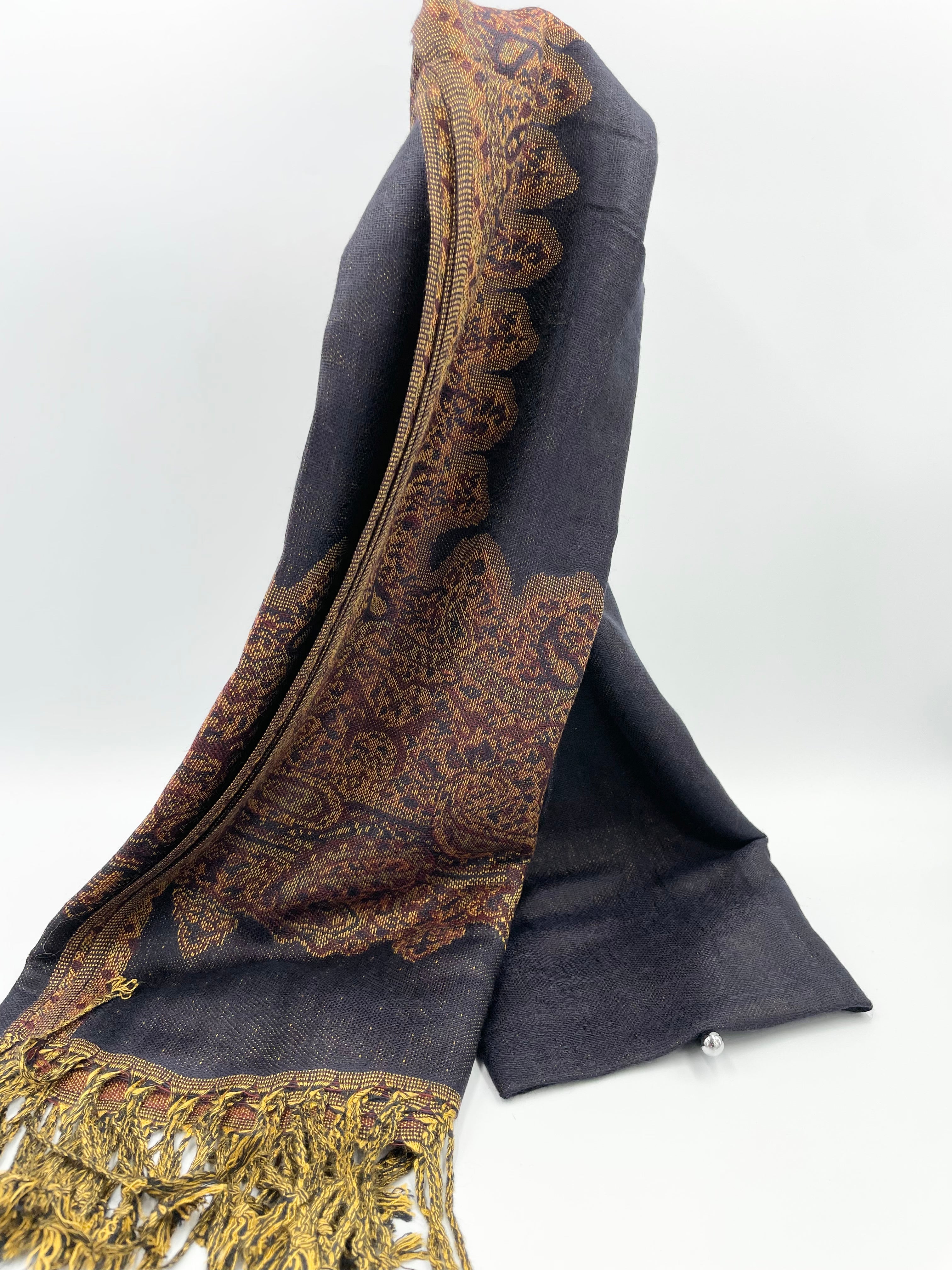 BZT Scarf  Double Layers Jacquard Round Pattern