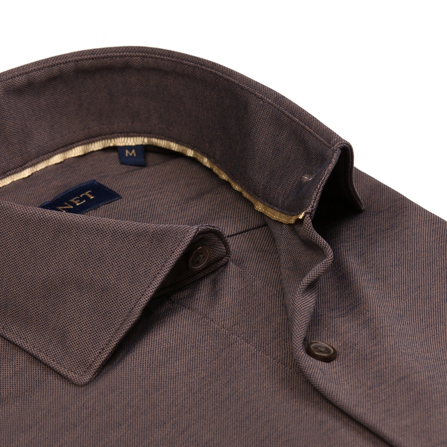 Garnet Italian Collar Jersey Long Sleeve Button Up Shirt