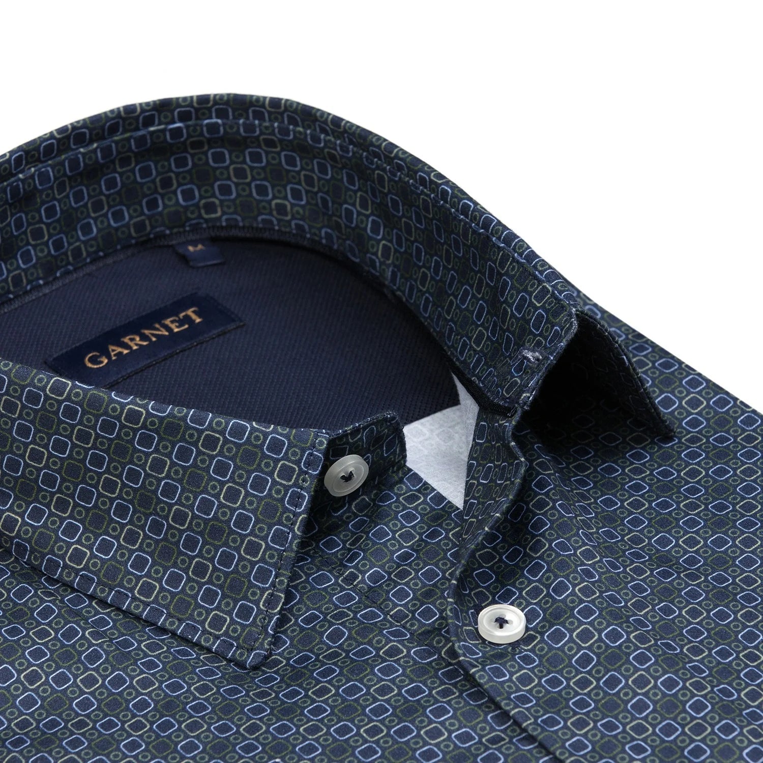Garnet Geometric Long Sleeve Button Up Shirt
