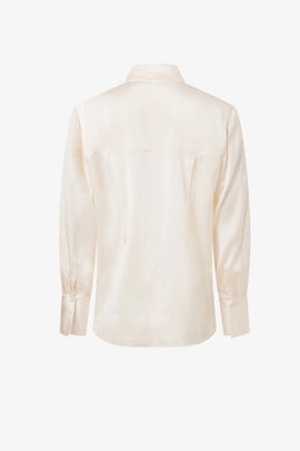 Iris Setlakwe Button Down Classic Stretch Silk Shirt - 0
