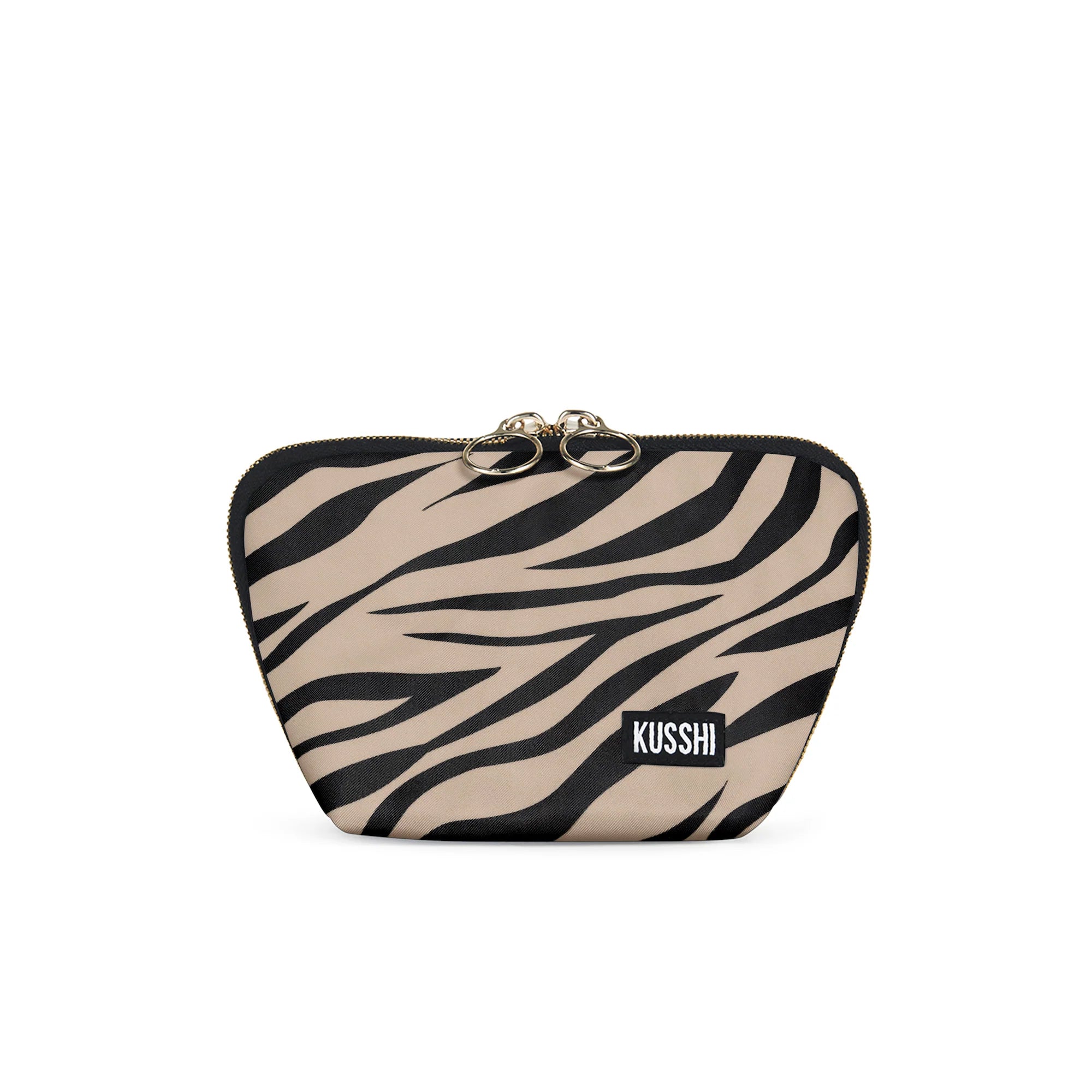 Buy zebra-fuschia Kusshi Satin Makeup Bag