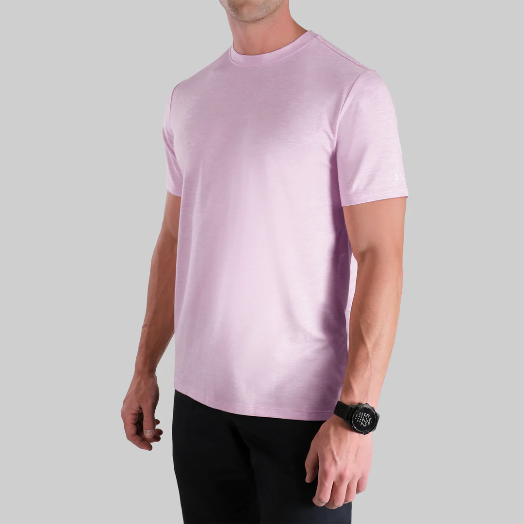 Buy heathered-light-pink 2Undr Luxe Crew Neck Tee