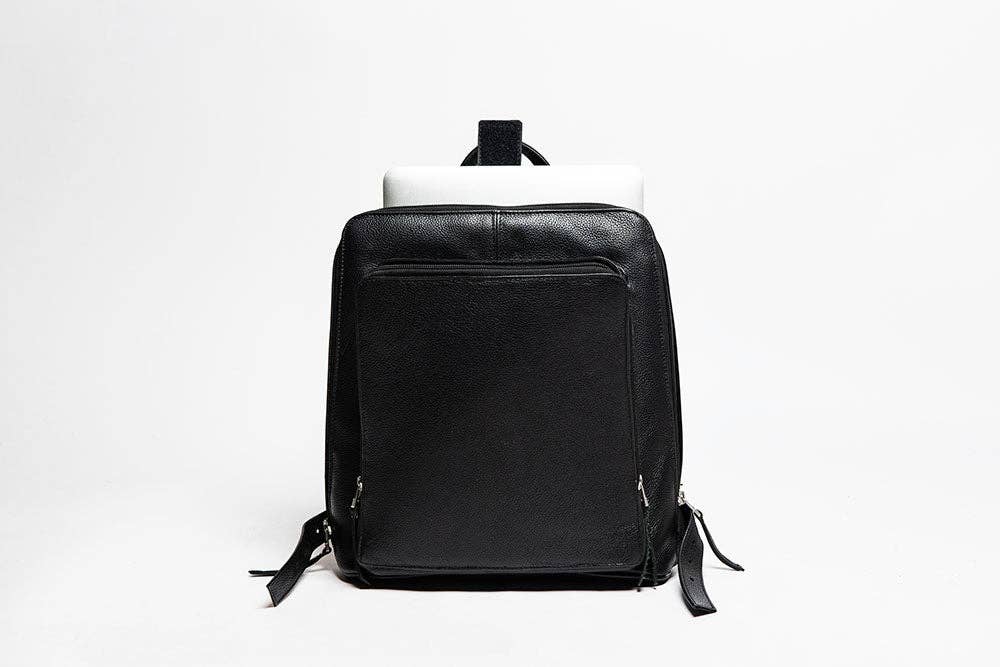 Hides Tech Leather Backpack: Small / Black