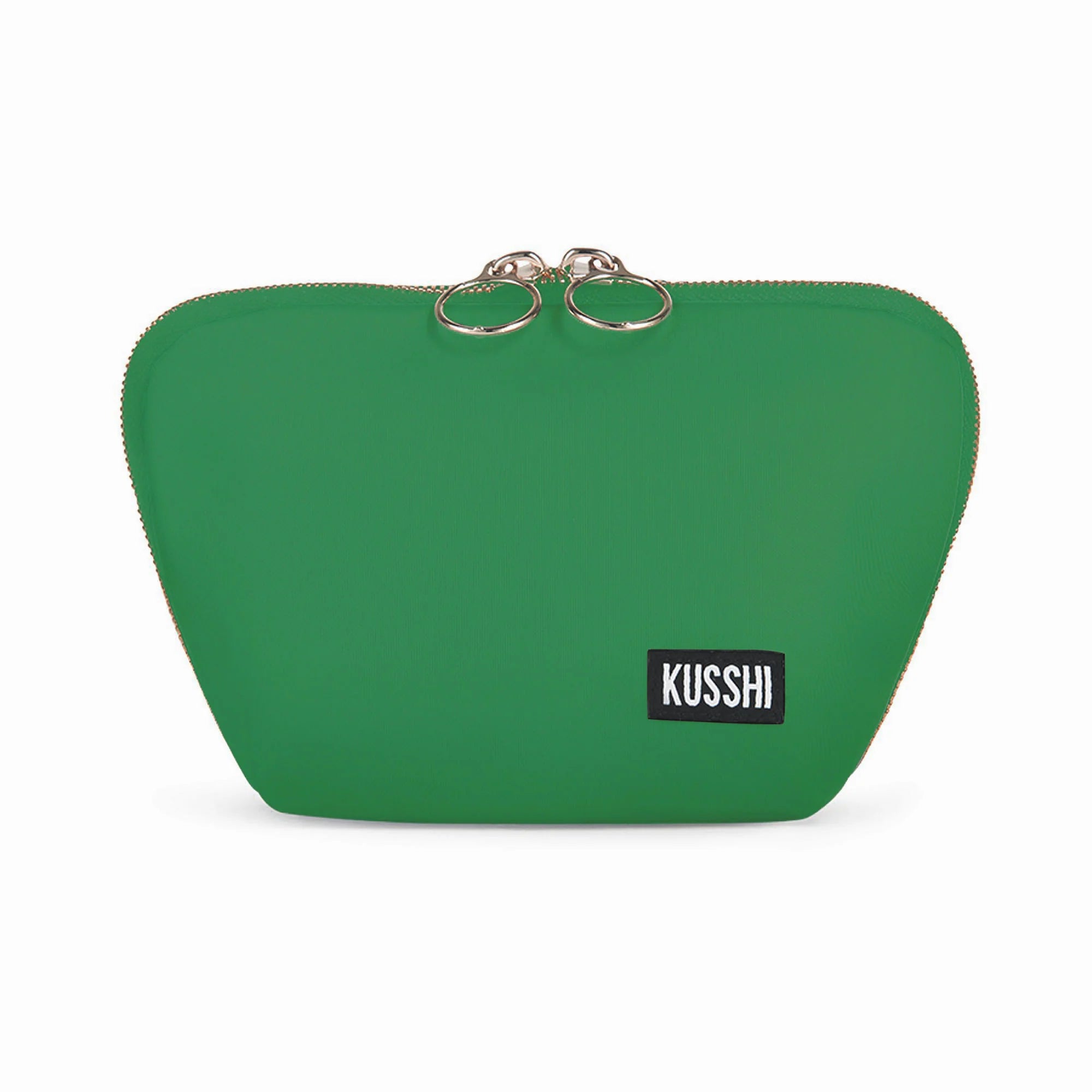 Buy green-navy Kusshi Satin Makeup Bag
