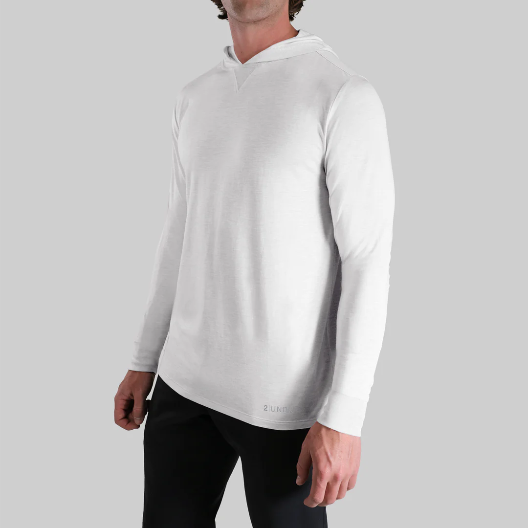Buy white 2Undr Luxe Long Sleeve Hooded Tee