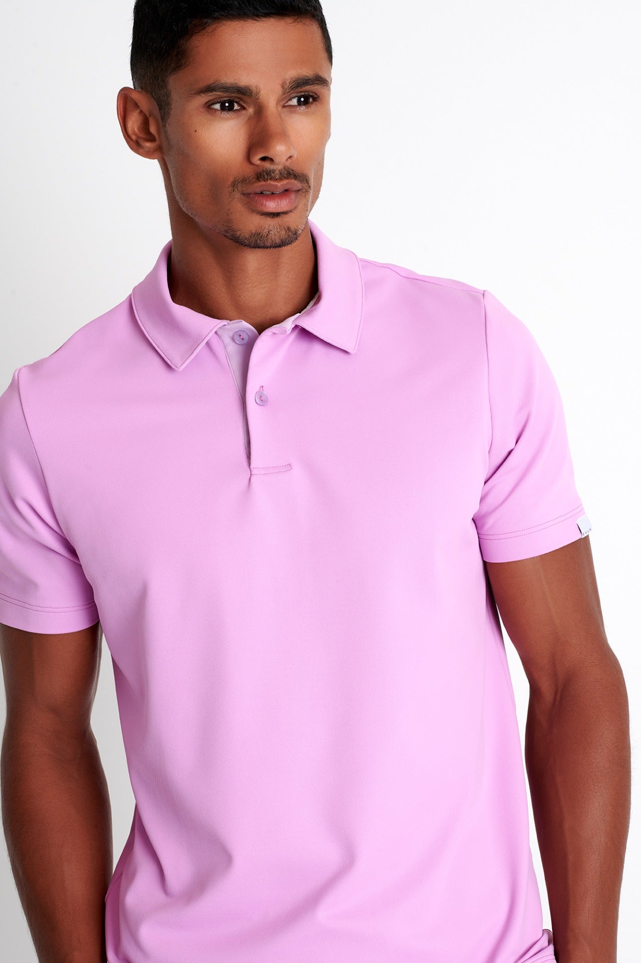 Buy blackcurrent Shan Mens Textured Jersey Polo