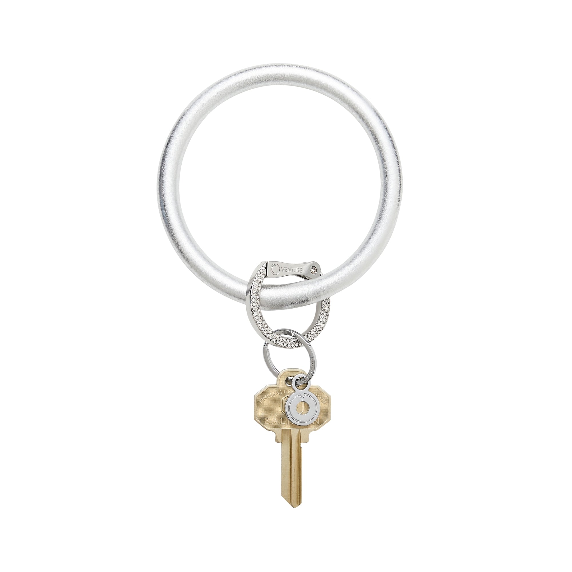 Buy quicksilver-jeweled-clasp Oventure Leather Big O® Key Rings - ICON Collection