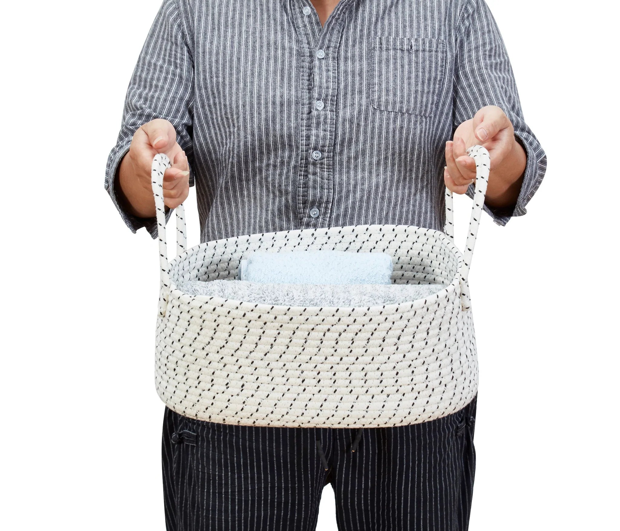 Nested Cotton Rope Basket 5-pack various size