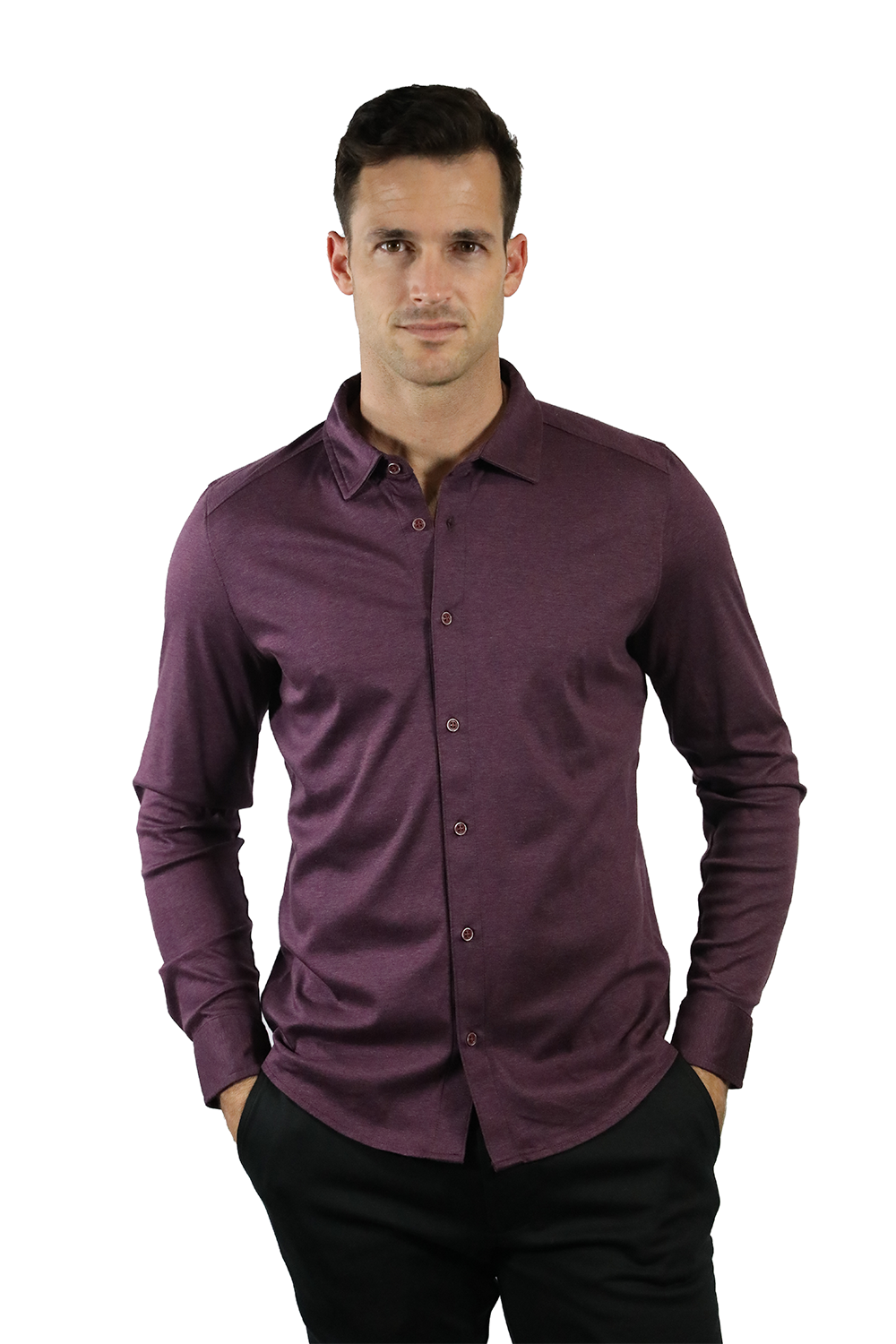 Buy wineberry Raffi Long Sleeve Button up Front