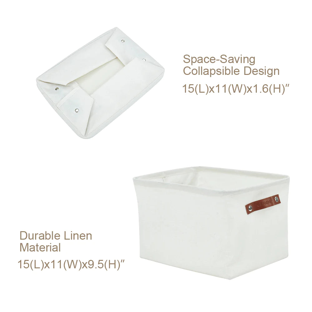 Large 6-Pack Water Resistant Storage Bin with Handles