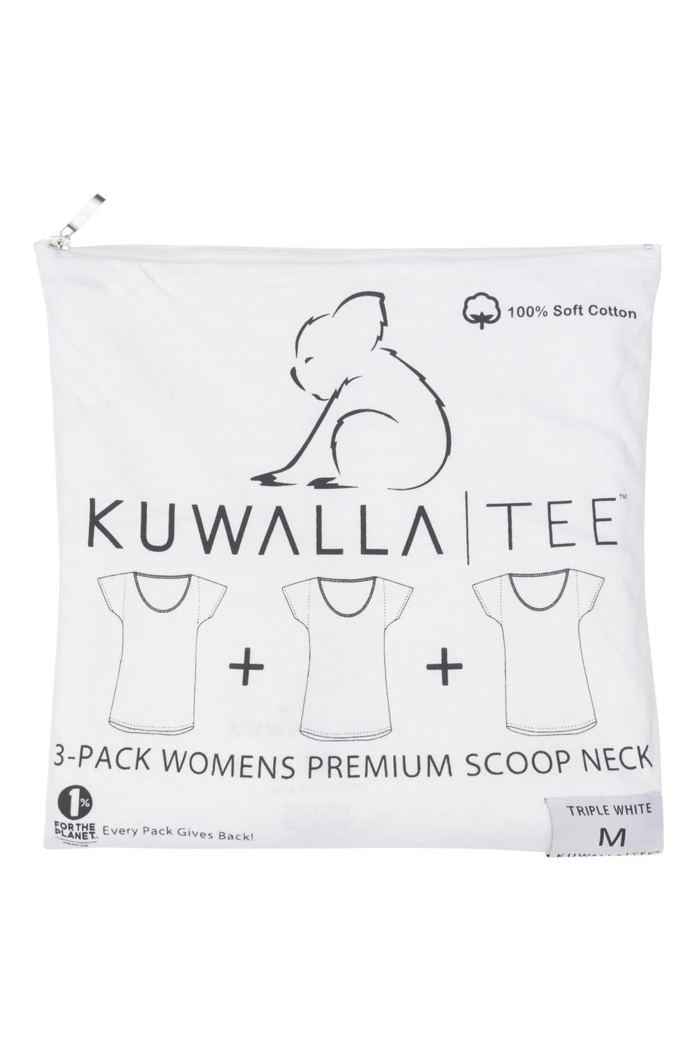 Kuwalla Tee Women 3 Pack White Scoop