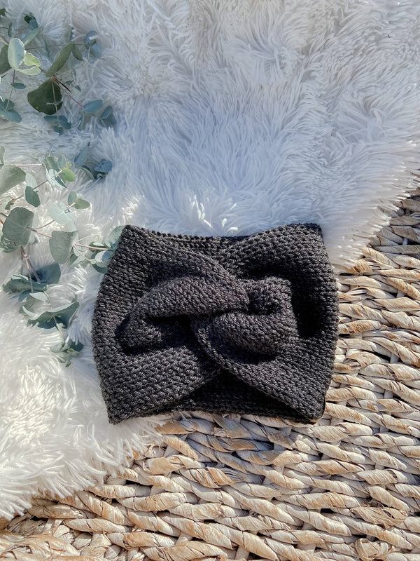 Black Knit Headband for Women