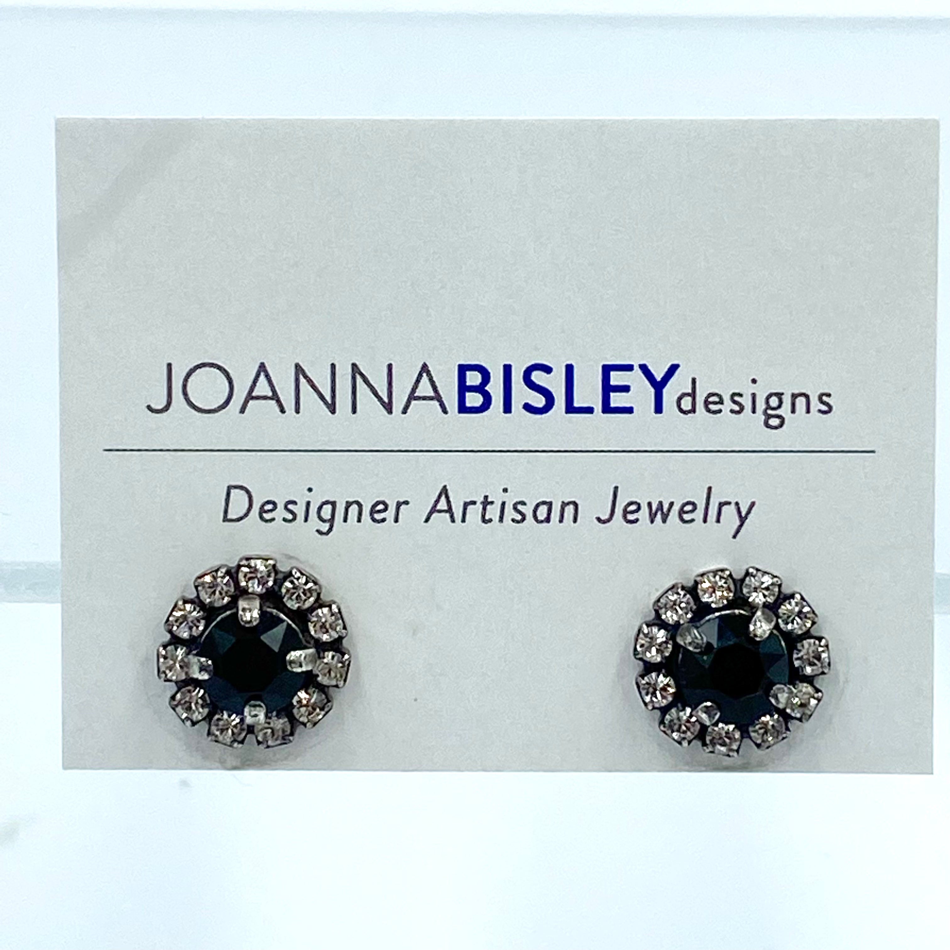 Joanna Bisley Jet Stud Crystal Earrings - 0