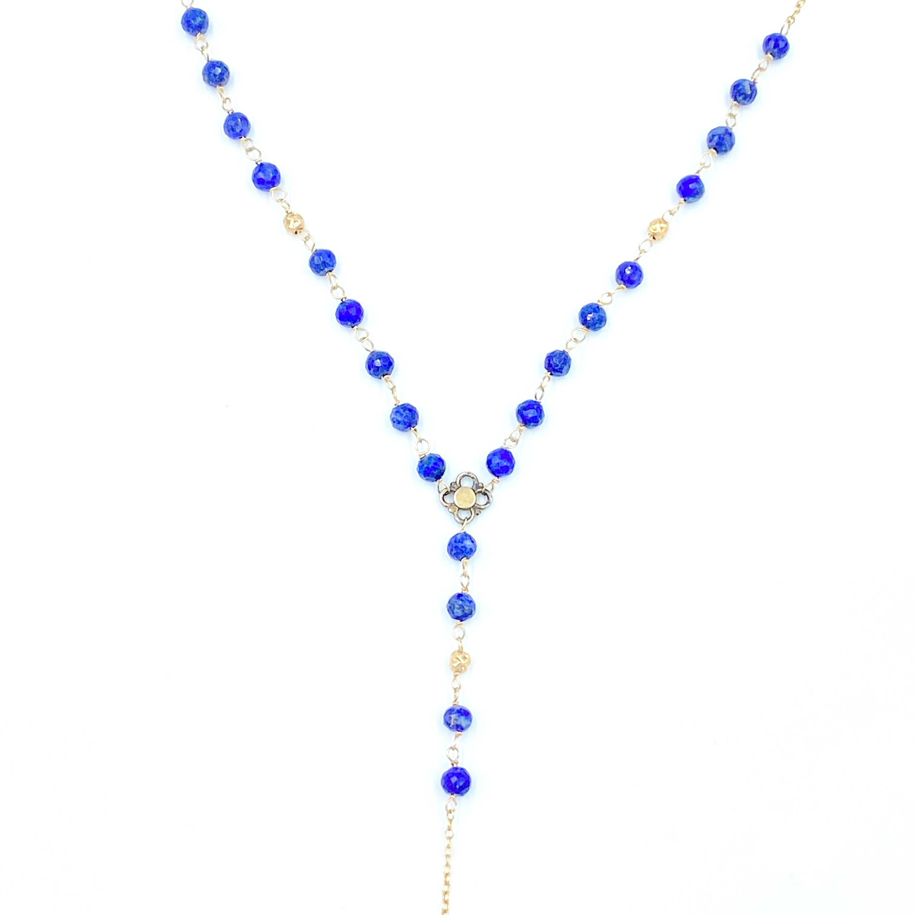 Joanna Bisley 14kt Goldfill and Lapis Necklace - 0