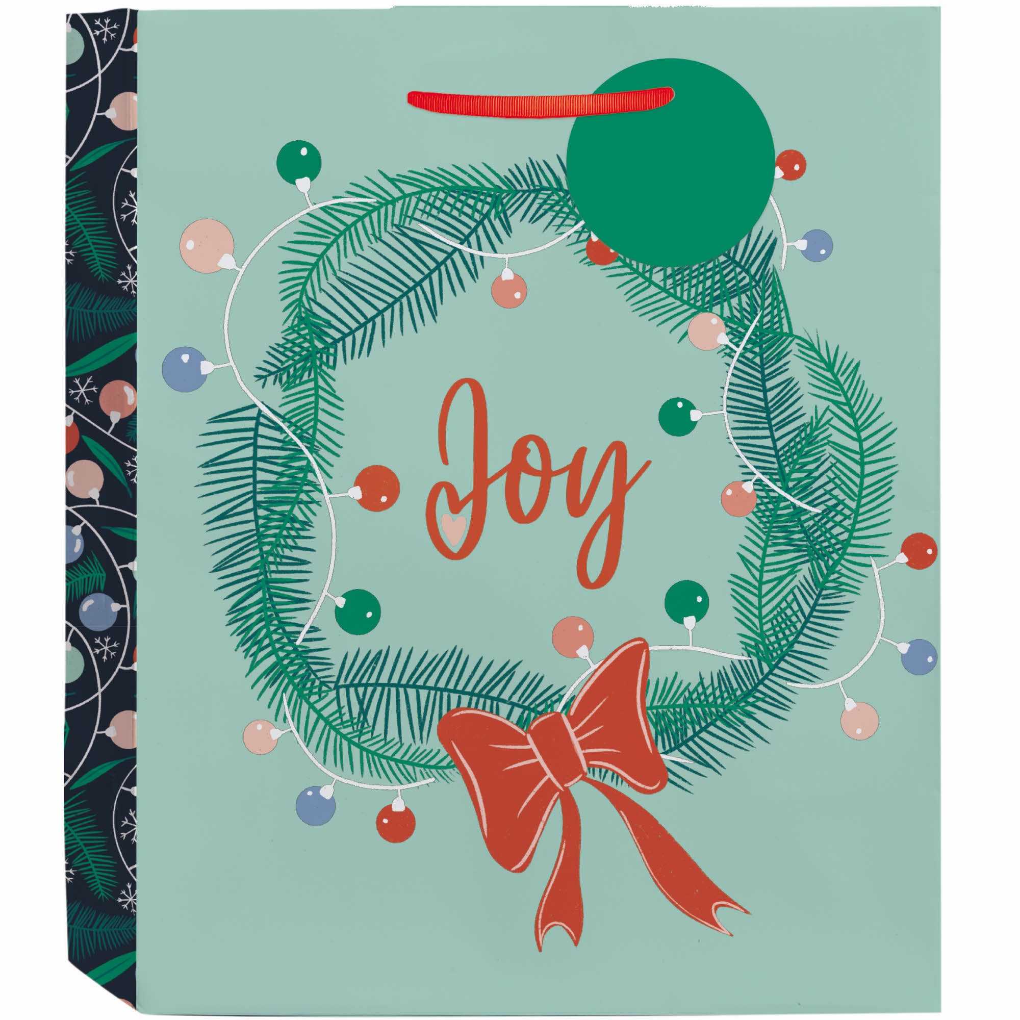 Design Design Tote Gift Bag - Joyful Holiday Wreath - Large