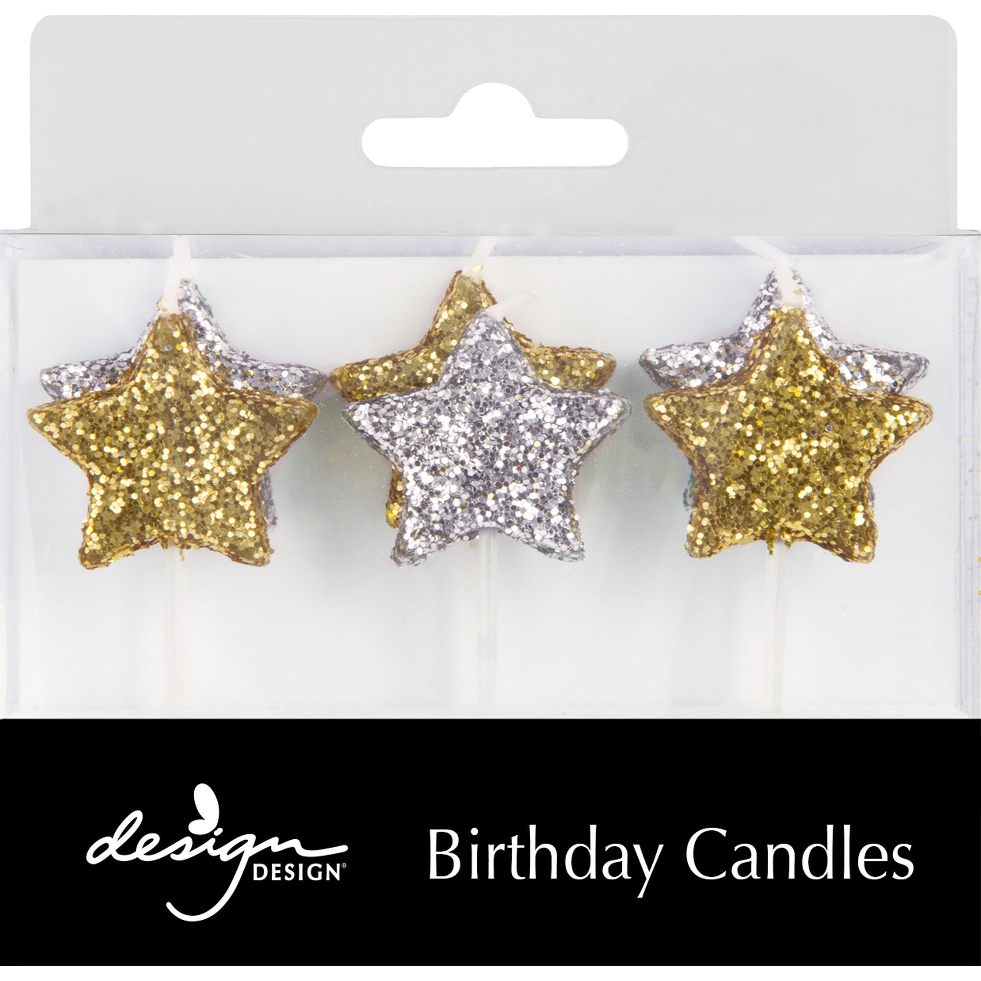 Design Design Sparkle Stars Sculpted Candles