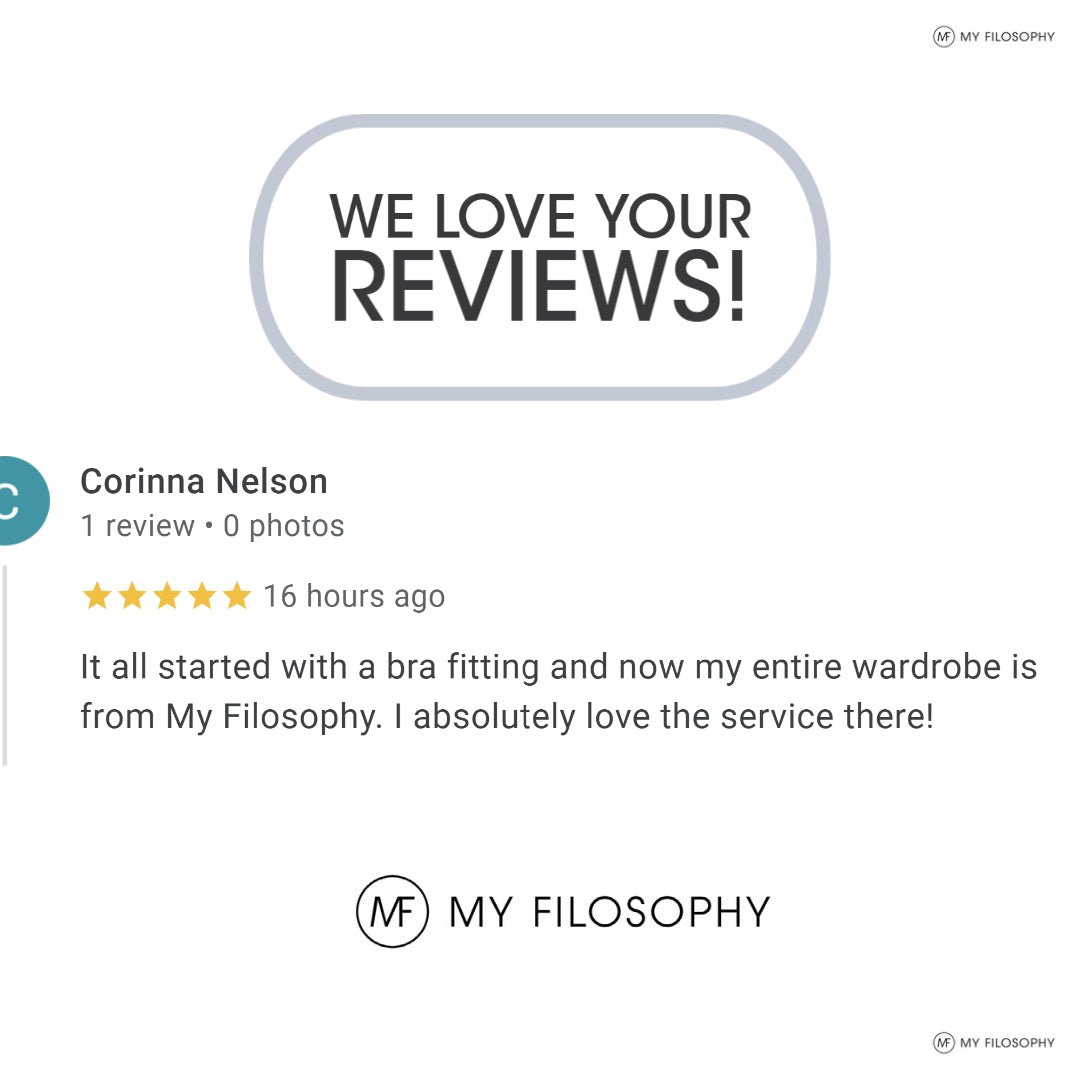 Google Review from Corrina - My Filosophy