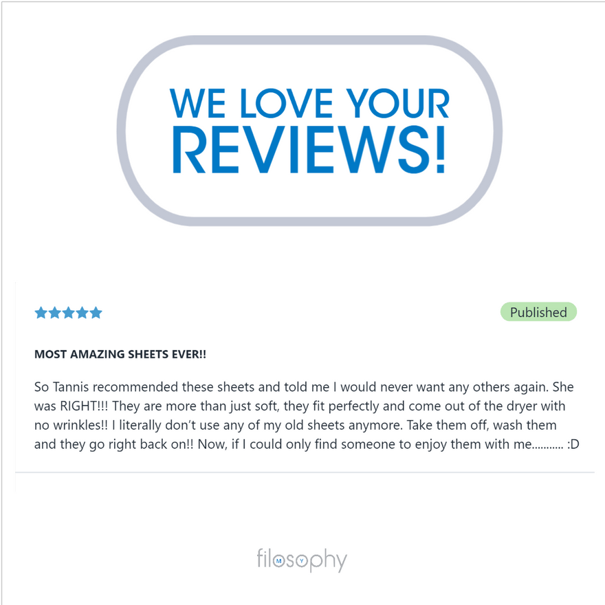 Leila's review of our LNBF Bamboo Sheets - My Filosophy