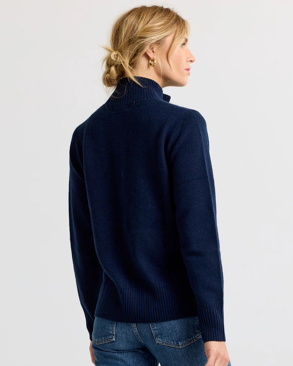 Cashmere Stand Collar Cardigan by Pura Cashmere