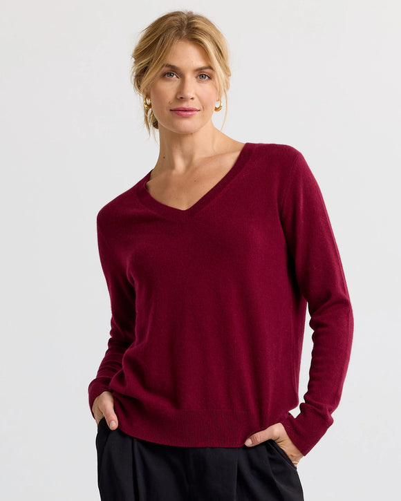 Essential Cashmere V-Neck by Pura Cashmere