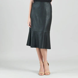 Clara Sunwoo Liquid Leather ™ Flounce Midi Skirt