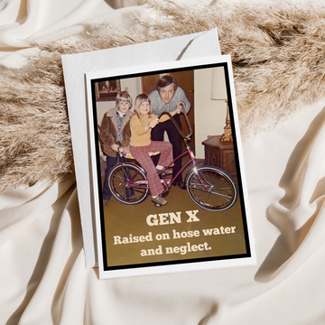 Vintage 70s Greeting Card. Gen X Raised On Hose Water... - 0