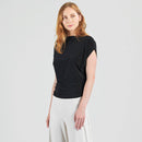 Clara Sunwoo Side Ruched Boat Neck Top - RESTOCKING IN JANUARY-3