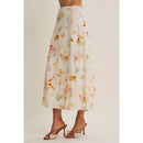 Watercolor Abstract Bias-Cut Midi Skirt-2