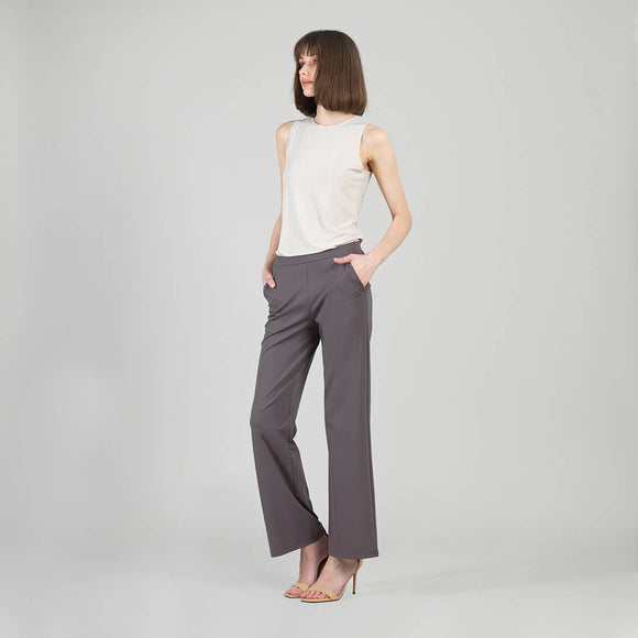 Clara Sunwoo Rayon-Ponte Knit  Loose Leg Pocket Pant - ARRIVING SOON