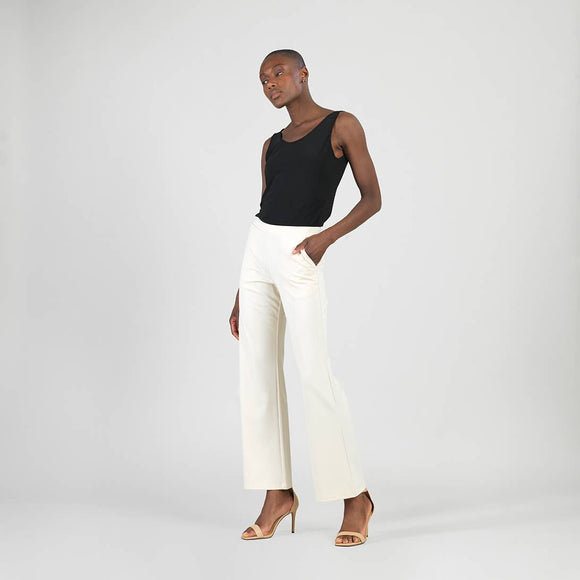 Clara Sunwoo Rayon-Ponte Knit  Loose Leg Pocket Pant - ARRIVING SOON