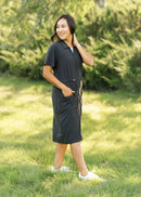 Scout Zip Front Athletic Midi Dress-6