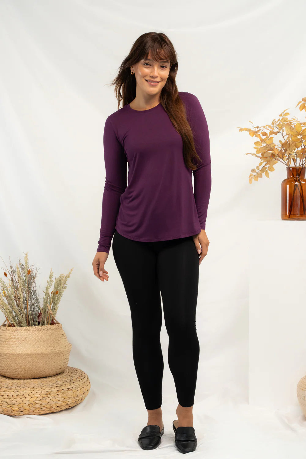Terrera Georgia Crew Neck Long Sleeve Top