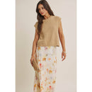 Watercolor Abstract Bias-Cut Midi Skirt-6