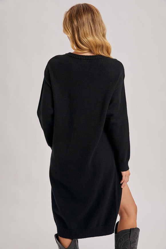 High Slit Longline Pullover