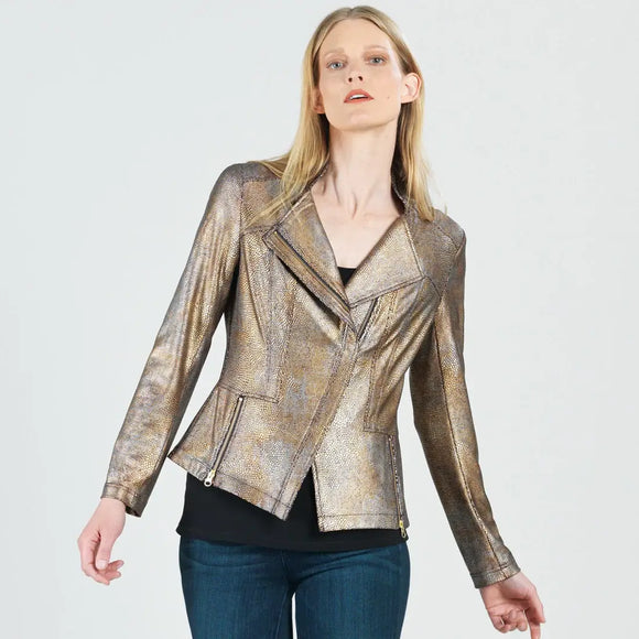 Clara Sunwoo Metallic Liquid Leather ™ Textured Signature Jacket