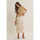 Watercolor Abstract Bias-Cut Midi Skirt-11