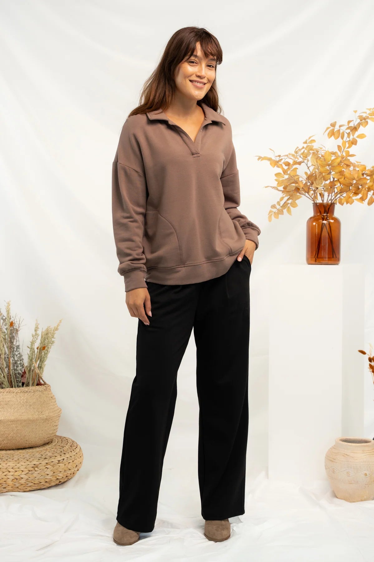 Terrera Matilda Bamboo Pleated Dress Pant