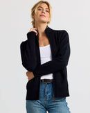 Cashmere Stand Collar Cardigan by Pura Cashmere-2