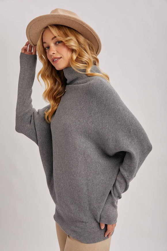Slouch Dolman Sleeve Pullover - RESTOCKING