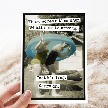Funny Birthday Card | Just Kidding, Carry On Vintage Card Canada