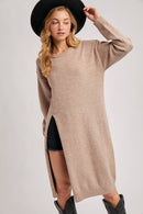 High Slit Longline Pullover-22