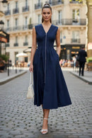 Two Way Zip Up Midi Dress-1