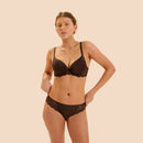 Simone Perele Caresse 3D Plunge Bra-  Cocao-4