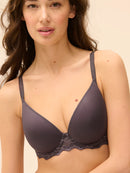 Simone Perele Caresse 3D Plunge GRAPHITE GREY Bra 12A316-4
