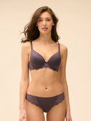 Simone Perele Caresse 3D Plunge GRAPHITE GREY Bra 12A316-6