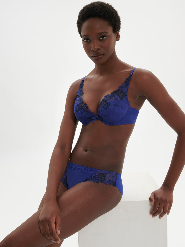 Simone Perele Wish Push up ELECTRIC BLUE Triangle Bra 12B347 530