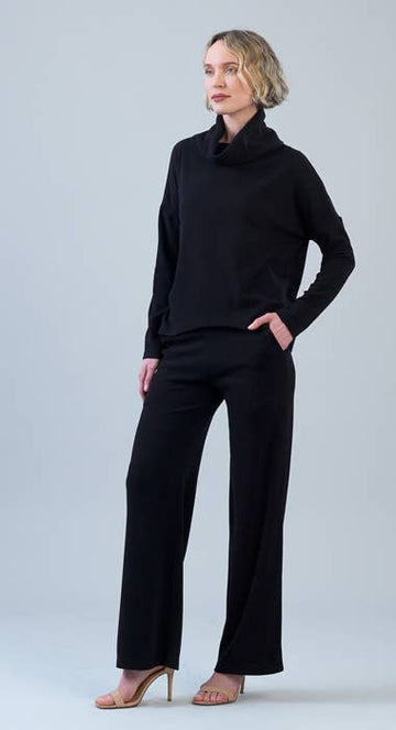 Clara Sunwoo Ultra Soft Travel Knit Turtleneck with Tipped Hem